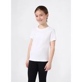 Champion Beyaz Kız Çocuk Bisiklet Yaka T-Shirt 405246-PS223-SS Tee