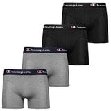 Champion Core 4'lü Paket Boxer, Erkek, Gri, S