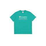 Champion Erkek Büyük Logo Baskılı T-Shirt, Yeşil, L