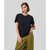 Champion Icons 117650-KK001 Siyah SS Tee Siyah Kadın T-shirt