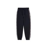 Champion Kadın Siyah Regular Fit Logo Şeritli, Belden Bağlamalı, Cepli Spor Pantolon, S Beden
