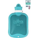 Champion Kauçuk Termofor Mini Sıcak Su Torbası, Kokusuz Sıcak Su Torbası Mavi 1,5 L
