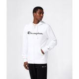 Champion Script Shop Full Zip Hoodie Sweatshirt Erkek Beyaz Sweatshirt - 221810-WW001