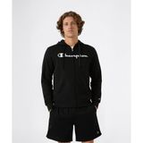 Champion Script Shop Full Zip Hoodie Sweatshirt Erkek Siyah Sweatshirt - 221918-KK001