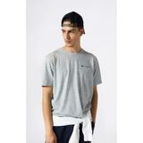 Champion Short-Sleeve Tee Erkek Gri Tişört - 221798-EM021