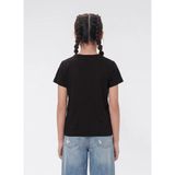 Champion Siyah Kız Çocuk Baskılı T-Shirt 405387-SS Tee