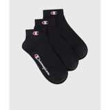 Champion U20099-KK001 Basics Quarter Socks 3'lü Siyah Unisex Çorap