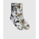 Champion U20154-WW001 Mid Crew Tie-Dye Socks 2'li Beyaz Unisex Çorap
