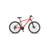 Champıons Kaunos 27.5" Disk Fren 430 mm Neon Kırmızı - Yeşil Ön Amortisörlü Bisiklet