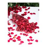 CHANCE GİFT 1000 Adet Kırmızı Gül Yaprağı Kuru Gül Yaprağı Romantik Süsleme Dekoratif Yaprak (2 Paket)