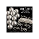 CHANCE GİFT Bride Team Gözlüğü Gold Balon Seti Bekarlığa Veda Bride Party Organizasyon Süsü
