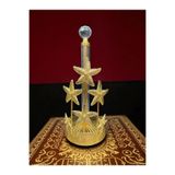 CHANCE GİFT Elegant Tasarım Paslanmaz Kristal Taşlı Gold Kağıt Havlu Tutucu Lüks Mutfak Havluluk