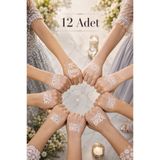 CHANCE GİFT Gümüş Bride Dövme Bride Partisi Geçici Dövme Bridal Shower Team (12 ADET)