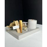 Chances Beton Set - Mumluk ve Tütsülük/Palo Santo, Demet Tütsü, Soya Mum ve Doğal Taş İçerikli Zengin Set