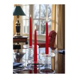 Chandalier 6'lı Kırmızı Konik Şamdan Mumu