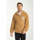 "change Time" Erkek Kapüşonlu Peluş Ceket - XL - Bej