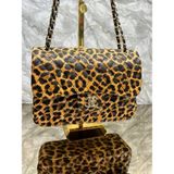 Chanll Model Marka Çanta - 30*20 - Altın - Leopar