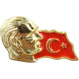 Chantaky 106 105 Atatürk Silüeti Türk Bayrağı Ay Yıldız Rozet Yaka