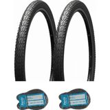 Chaoyang 24 Jant 24X1.95 H-5113 5 mm Zırhlı Bisiklet Dış Lastiği + Panda Iç Lastik Seti x 2 Adet