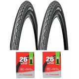 Chaoyang 26 Jant 26X1.75 Bisiklet Dış Lastiği Yol Tipi H-460 X 2 Adet + İç Lastik Seti
