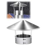 Chapeau de cheminée réglable en Acier 304 pour Conduit de poêle et de fournaise (250 mm) offrant Une Protection et Une durabilité maximum