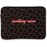 Chapters Black & Brown Hearts Working Mom Deri 13" - 14" Kadın Laptop Kılıfı - Standart