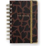 Chapters Mini Spiralli Black Brown Hearts Çizgili Not Defteri - Standart