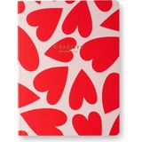 Chapters Pale Pink & Red Hearts Canvas Not Defteri - Standart