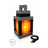 CHARA Minecraft Büyük Boy Gece Lambası- Lantern- Masa Lambası (USB Kablolu)