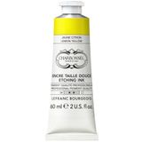 Charbonnel bakır baskı boyaları, yüksek pigmentli derin baskı rengi, mükemmel ışık haslığı, vegan, canlı renkler, yaşlanmaya dayanıklı, 60 ml tüp - limon sarısı