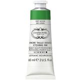 Charbonnel bakır baskı boyaları, yüksek pigmentli derin baskı rengi, mükemmel ışık haslığı, vegan, canlı renkler, yaşlanmaya dayanıklı, 60 ml tüp - orta yeşil