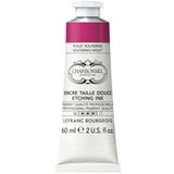 Charbonnel bakır baskı boyaları, yüksek pigmentli derin baskı rengi, mükemmel ışık haslığı, vegan, canlı renkler, yaşlanmaya dayanıklı, 60 ml tüp - solferino mor