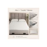 CHARDLY Viscose Soft Viskon Sessiz Sıvı Geçirmez Yatak Koruyucu Alez + 2 Adet Sıvı Geçirmez Yastık Alezi Seti