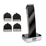 CHARGEWORX Groom Essentials şarj edilebilir saç ve sakal kesme makinesi, erkekler için, erkek bakım seti, saç, sakal, favori, erkekler için, şarj tabanlı, 4 düzeltme kılavuzu, LED gösterge