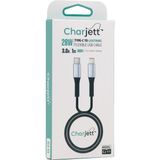 Charjett 3.0A 28 Watt Type-C To Lightning Veri Aktarımı ve Şarj Için USB Kablo