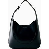 Charles & Keith Sigrid Hobo Suni Deri Omuz Çantası - Siyah