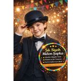 Charlie Chaplin Parti Şapkası Siyah Melon Şapka Kostüm Aksesuarı Yetişkin Çocuk Sahne - 5-12 Yaş