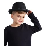 Charlie Chaplin Stil Çocuk Şapkası – Siyah Melon Parti Şapkası