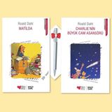 Charlie'nin Büyük Cam Asansörü - Matilda, Roald Dahl (2 Kitap) - Caprice B112 Kalem Hediye