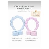 Charlotte Candle Havlu Kumaş Bombeli Spa Makyaj Tacı Ve Yüz Yıkama Bileklik Makyaj Cilt Bakımı Makyaj Seti (KARMA)