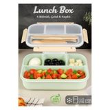 Charlotte Candle Yemek Saklama Kabı 4 Bölmeli Çatal Kaşıklı Beslenme Kutusu Lunch Box 4 Farklı Renk Seçeneği