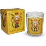 Charm Lab Candle – Kurşun Asker (Nutcracker) Tasarımlı Mum, Sarı Renk Temalı, 135 g Doğal Bio Balmumu, 40 Saat Yanma Süresi, Cam Kavanoz, Şık Bristol Kutulu, Yılbaşı Koleksiyonu Hazır Hediye