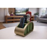 Charm3D Arccontrol Modern Kumanda Düzenleyici – 3 Bölmeli Masaüstü Kumandalık Organizer - Metalik