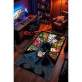 Charmbi Batman Desenli Kaymaz Taban Makinede Yıkanabilir Gaming Oyuncu Gamer Genç Odası Halısı - Çok Renkli - 60 x 100 cm