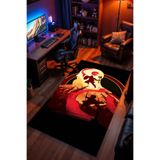 Charmbi God of War Kratos Desenli Kaymaz Taban Makinede Yıkanabilir Gaming Oyuncu Gamer Genç Odası Halısı
