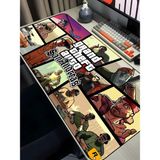 Charmbi Gta San Andreas Temalı Gaming Mouse Pad 40X90 Xxl Mousepad, Large Desk Mat, Non Slip Keyboard Pad - Çok Renkli