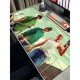 Charmbi Gta San Andreas Temalı Mouse Pad – 40X90 Büyük Gaming Mousepad, Kaymaz Taban Oyuncu - Çok Renkli
