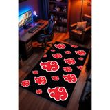 Charmbi Naruto Akatsuki Desenli Kaymaz Taban Makinede Yıkanabilir Gaming Oyuncu Gamer Genç Odası Halısı