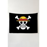Charmbi One Piece Duvar Örtüsü – Çok Renkli Anime Temalı Kumaş Oda Dekoru Tapestry - 70 x 100 cm