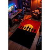 Charmbi Red Dead Redemption 2 Desenli Kaymaz Taban Makinede Yıkanabilir Gaming Oyuncu Gamer Genç Odası Halısı - Çok Renkli - 160 x 230 cm